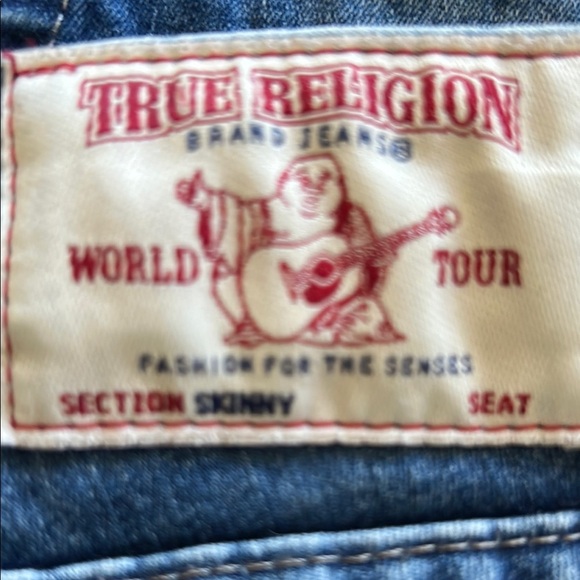 Stylish Blue Distressed Women's Jeans - Picture 4 of 5